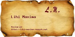 Lihi Maxima névjegykártya